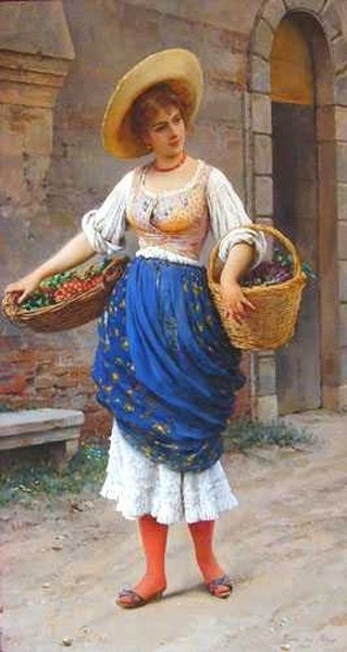 The Fruit Seller by Eugene de Blaas