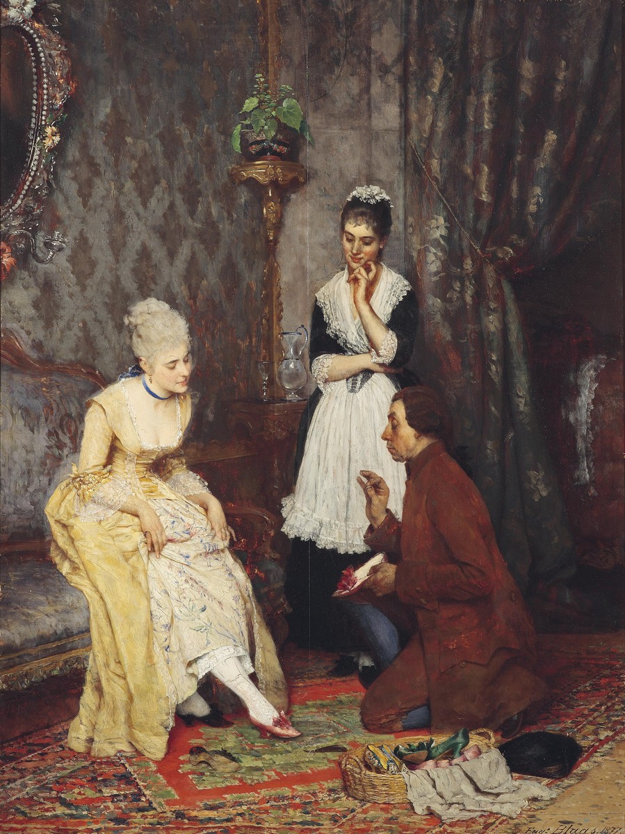 The perfect shoe! by Eugene de Blaas