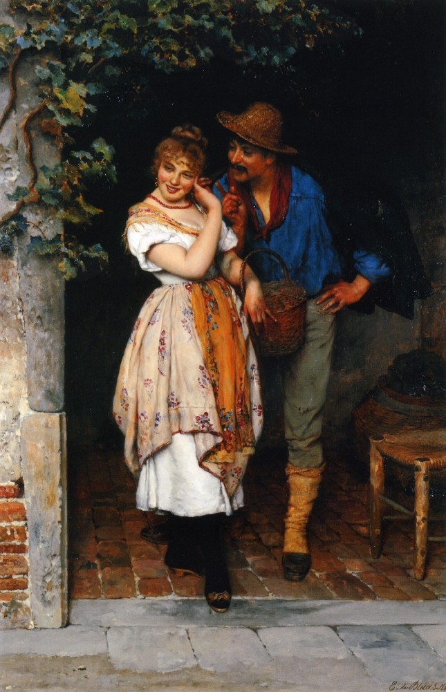 The Suitor by Eugene de Blaas