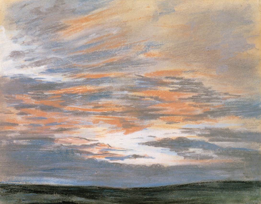Study of the Sky at Sunset by Eugene Delacroix