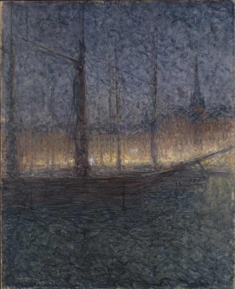 Kvällsstämning vid Kornhamnstorg, Stockholm by Eugène Jansson