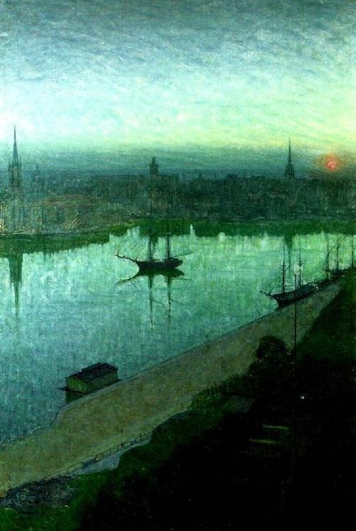 Soluppgang over Staden by Eugène Jansson