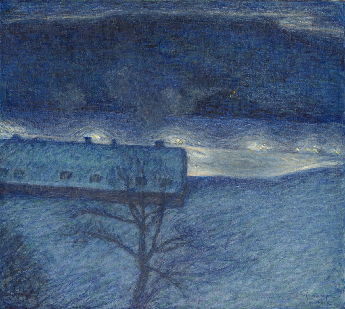 Vinternatt Över Kajen by Eugène Jansson