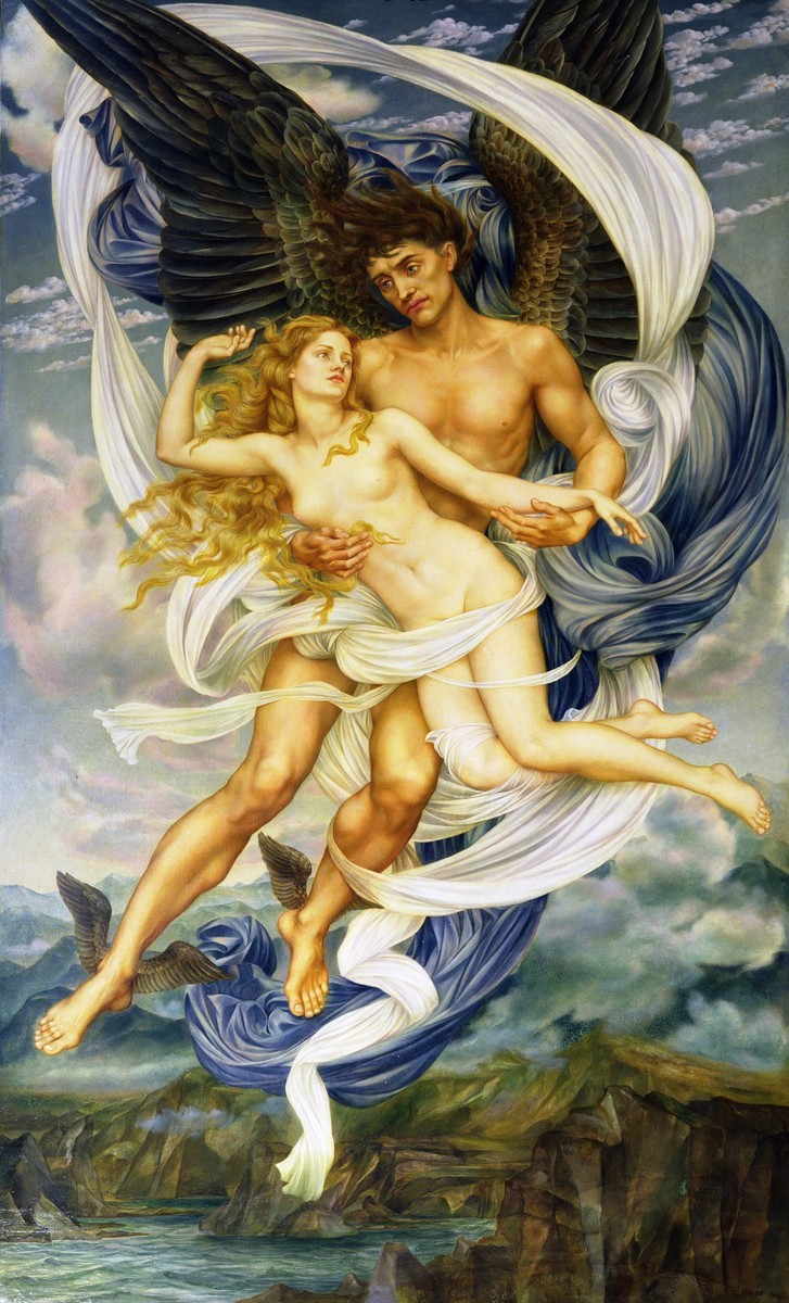 Boreas and Oreithyia by Evelyn De Morgan