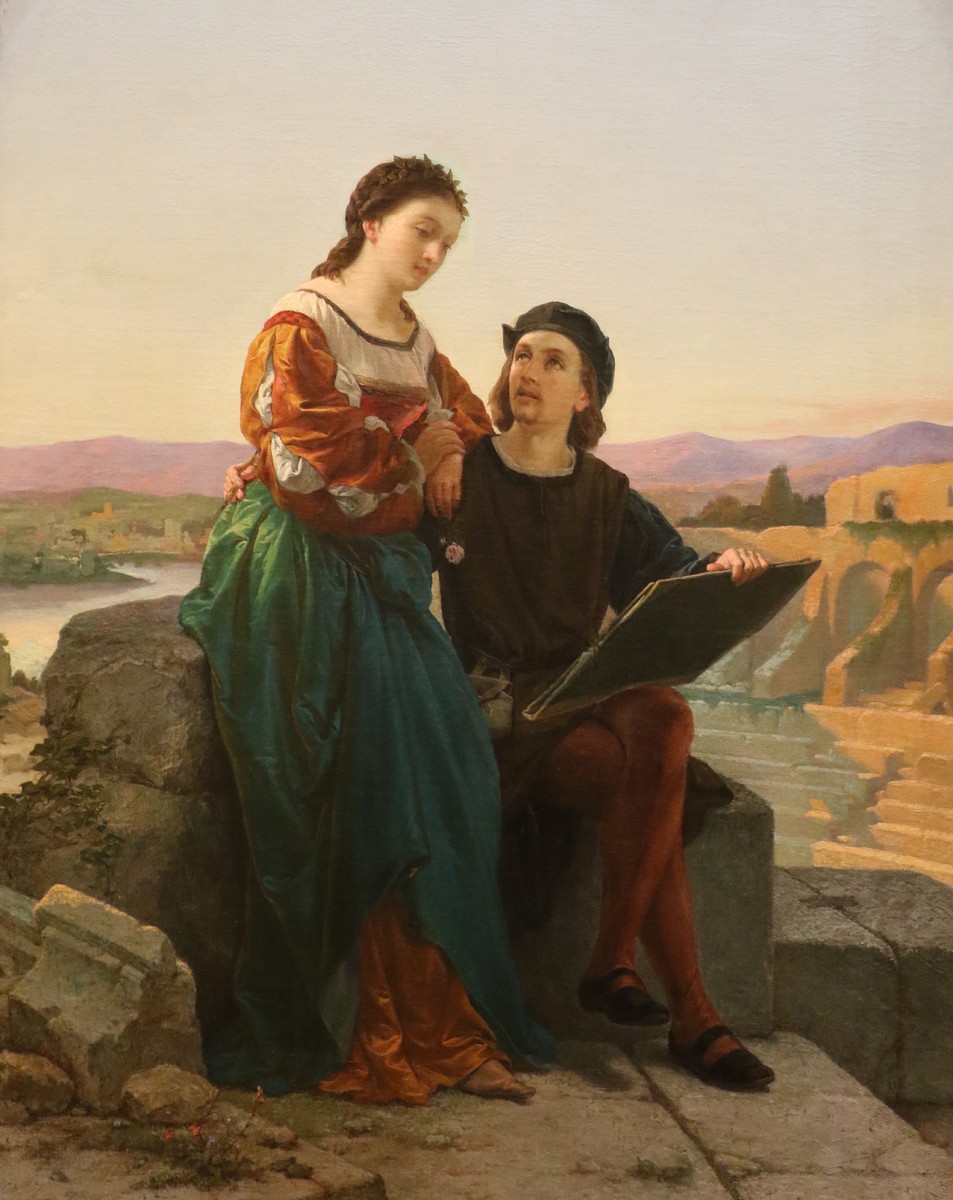 Raphael and the Fornarina by Federico Faruffini