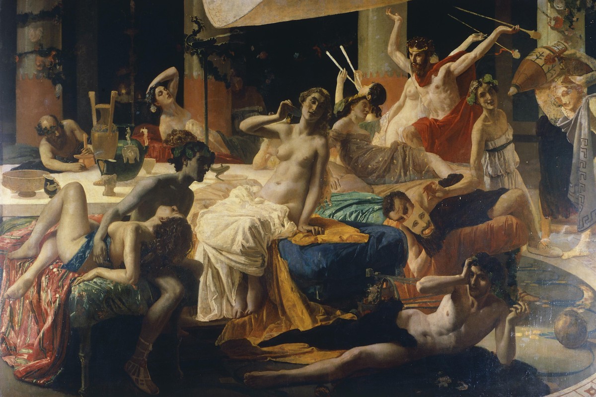 The orgies of Messalina by Federico Faruffini