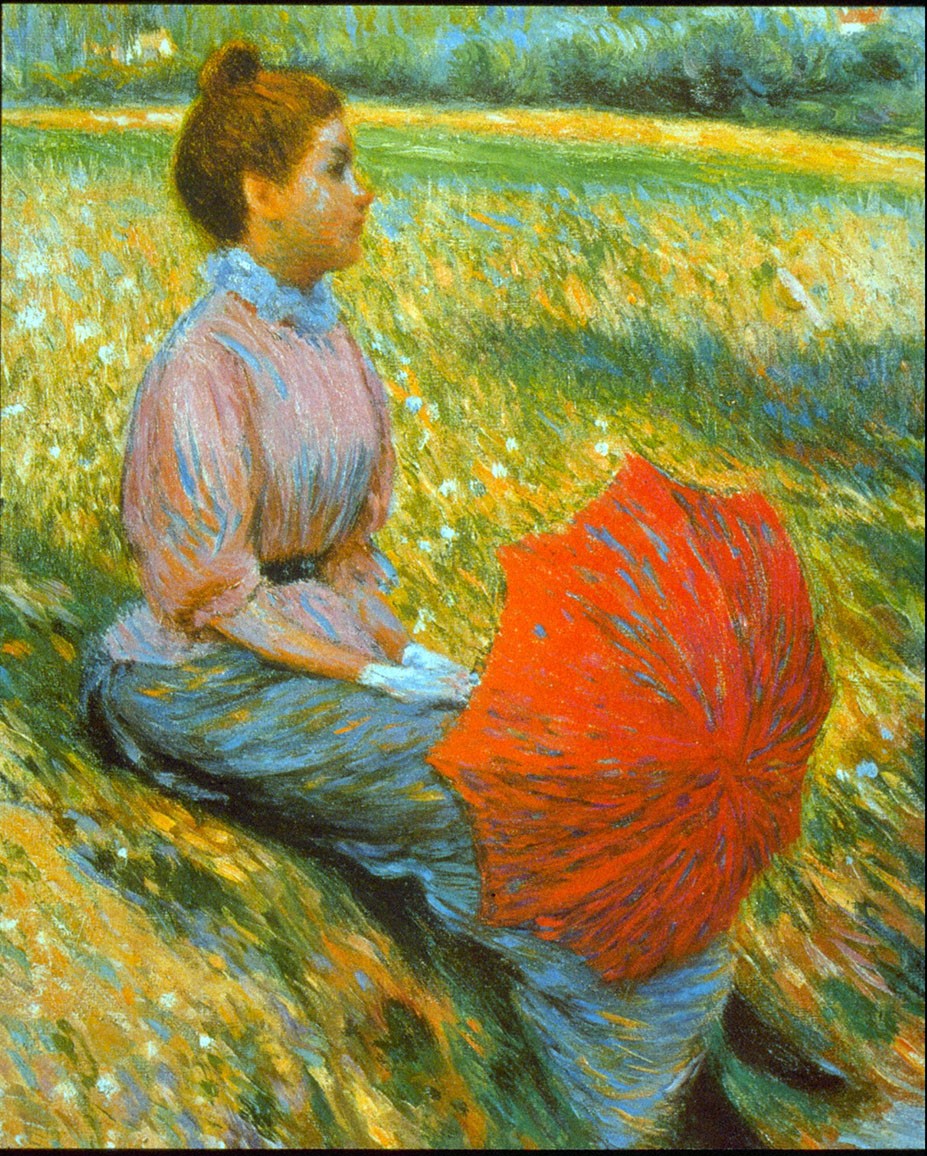 Lady in a Meadow by Federico Zandomeneghi