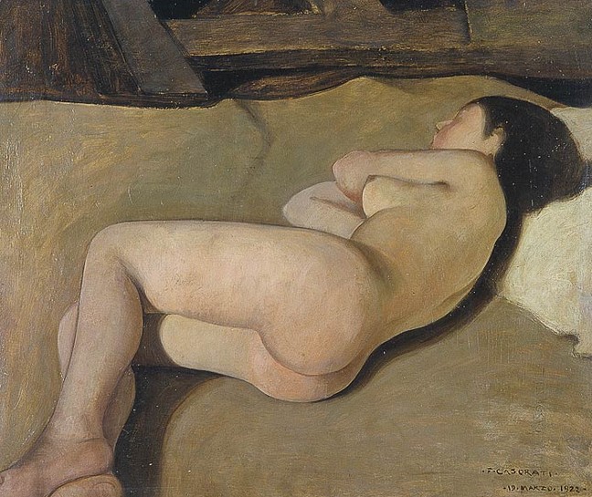 Naked woman (study for 'the afternoon') by Felice Casorati