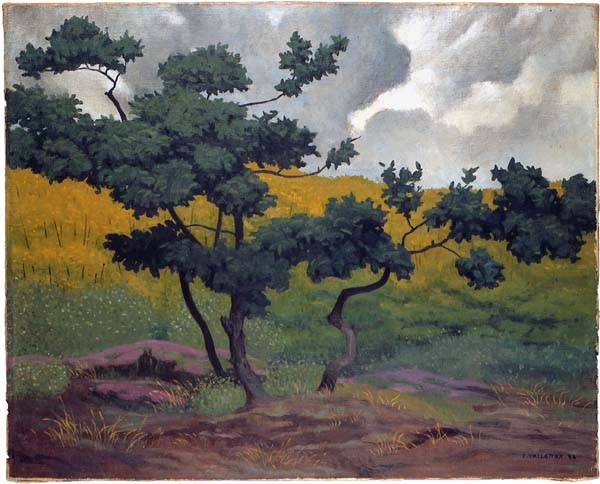 Landscape made in wood by Felix Vallotton