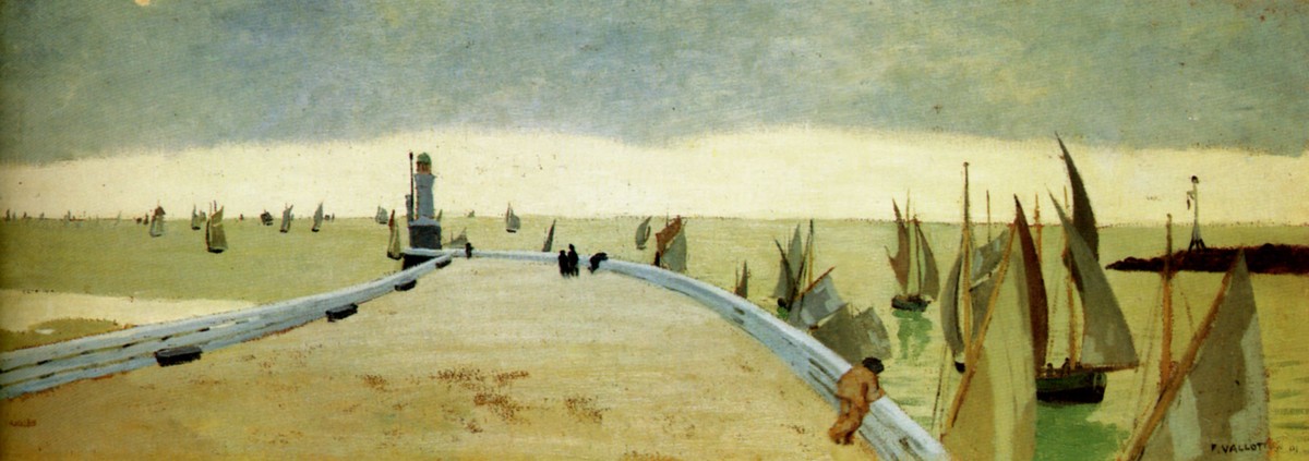 The pier of Honfleur by Felix Vallotton