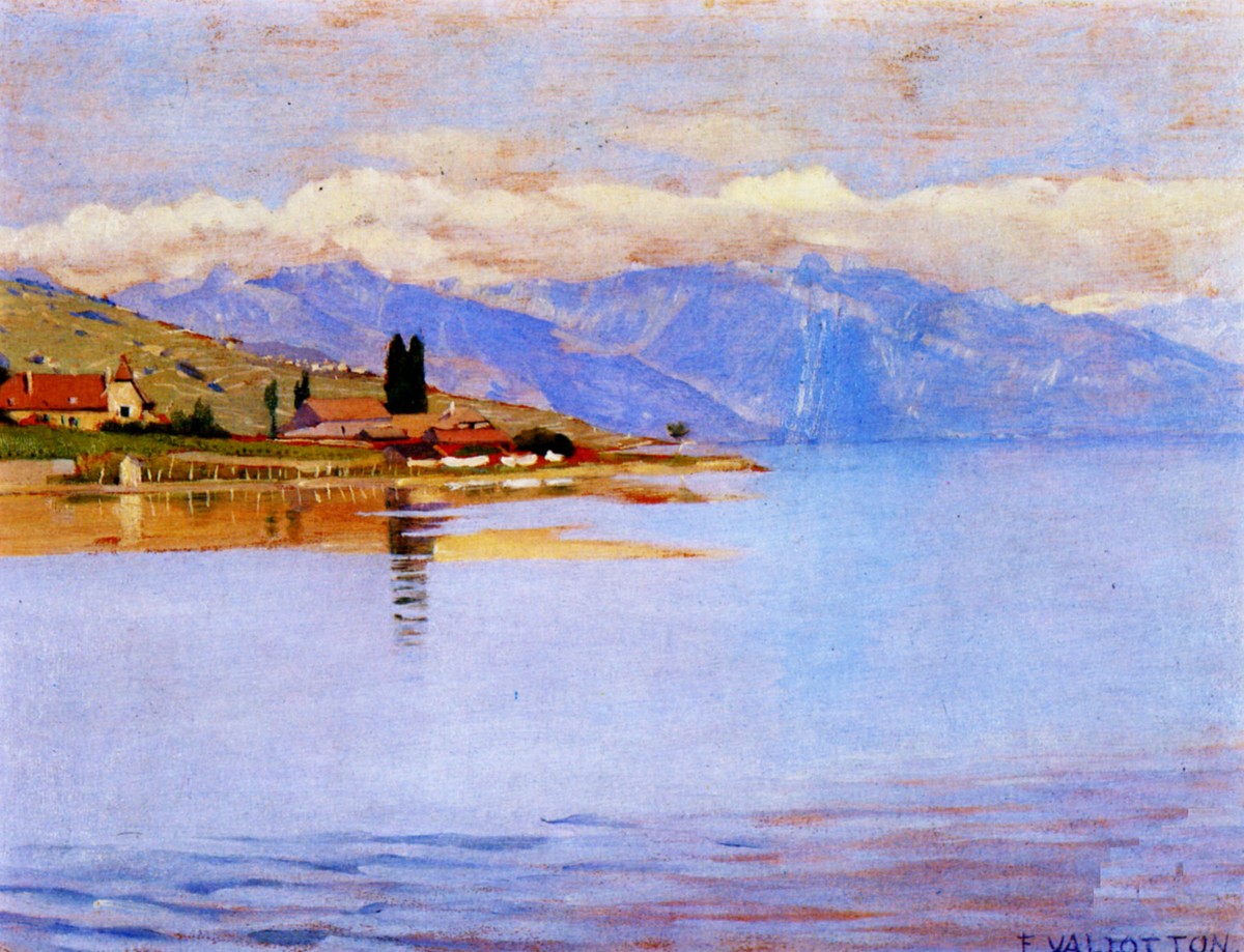The port of Pully (study) by Felix Vallotton