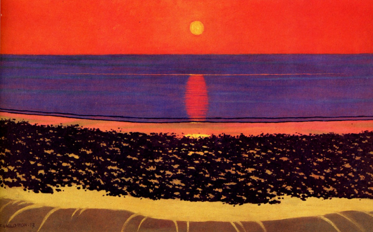 To lay down sun with Villerville by Felix Vallotton