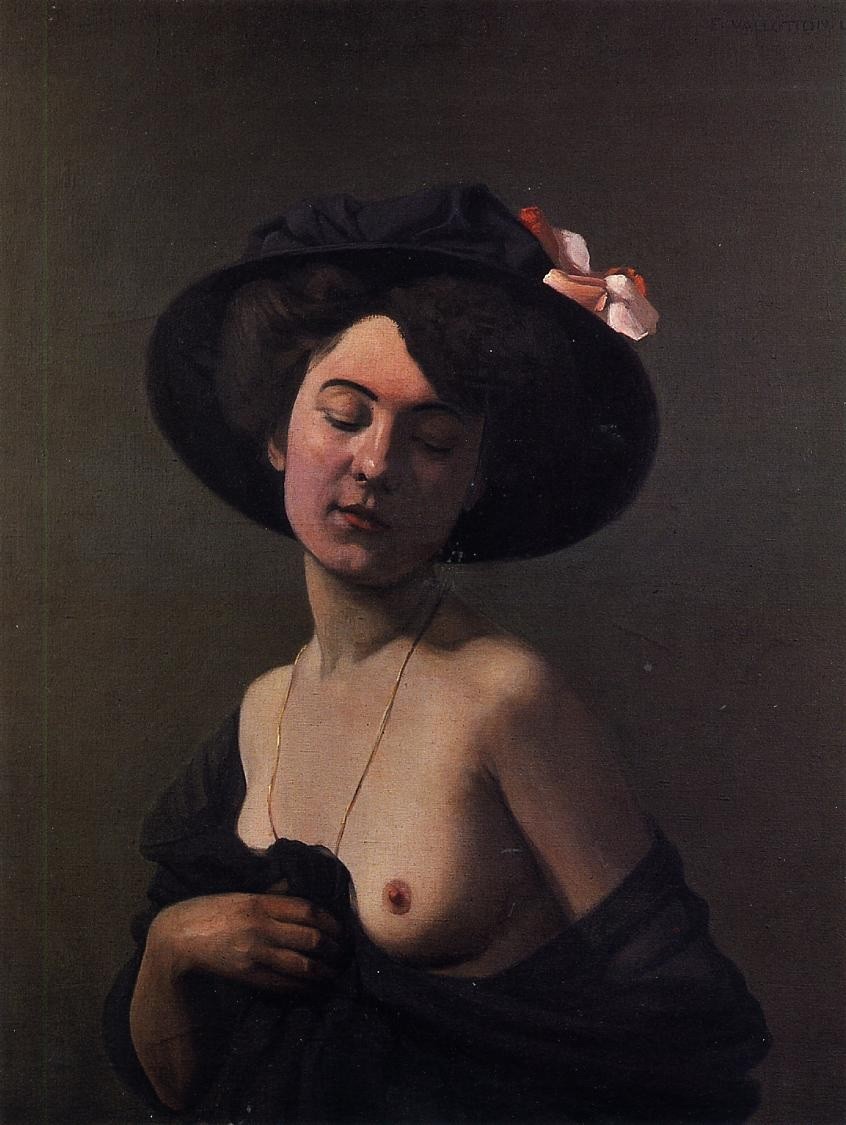 Woman with a Black Hat by Felix Vallotton