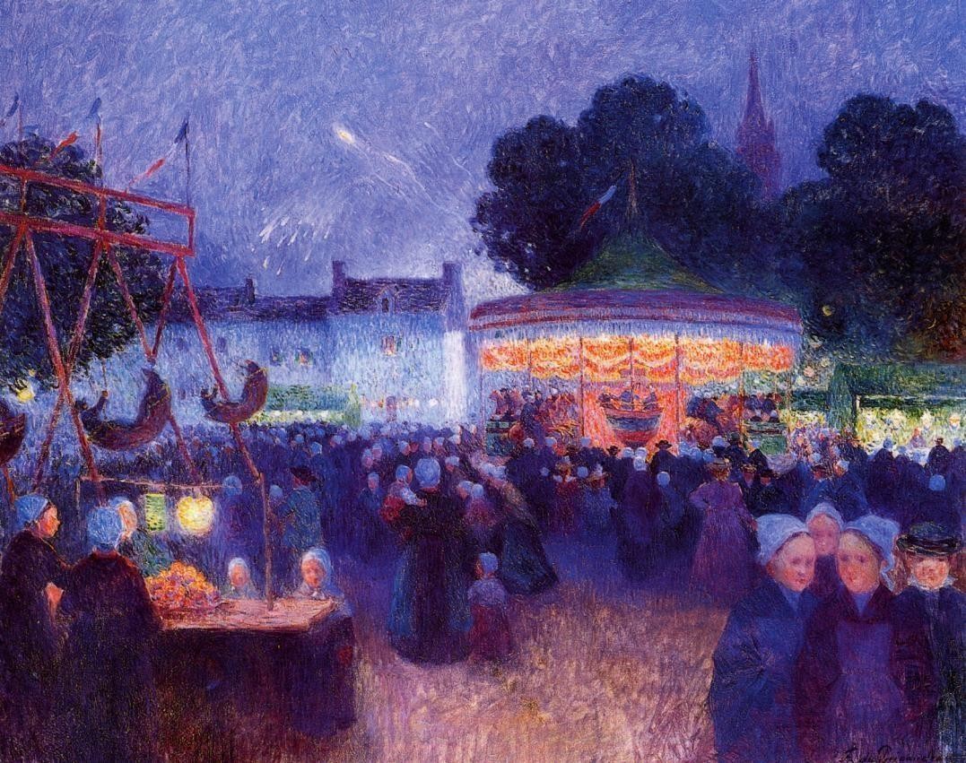Carnival at Night, Saint-pal De Leon by Ferdinand du Puigaudeau