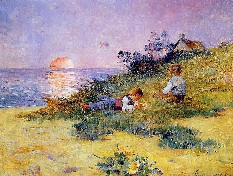 Children on a Dune by Ferdinand du Puigaudeau