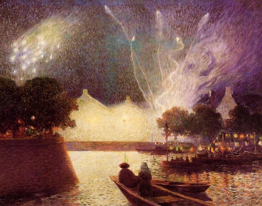 Fuegos Artificiales En El Puerto by Ferdinand du Puigaudeau