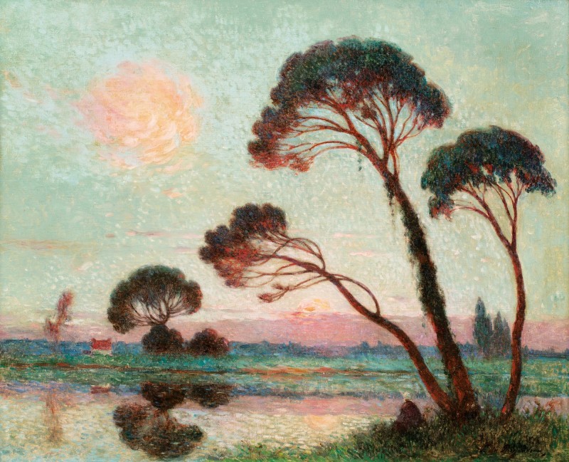 Soleil Couchant Sur La Brière by Ferdinand du Puigaudeau