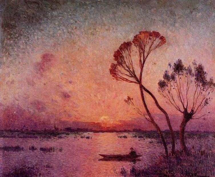 Sunset in Briere I by Ferdinand du Puigaudeau
