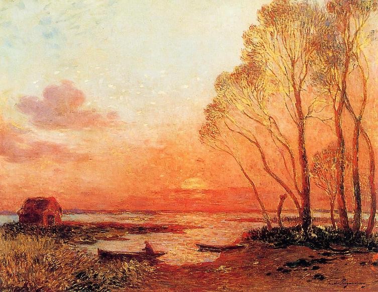 Sunset in Briere Iii by Ferdinand du Puigaudeau