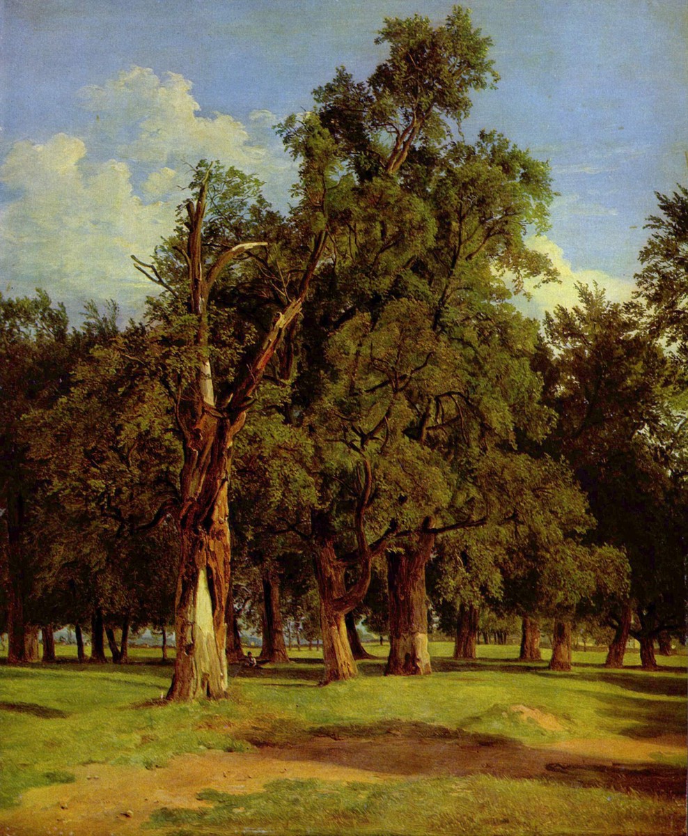 Old elms in Prater by Ferdinand Georg Waldmüller