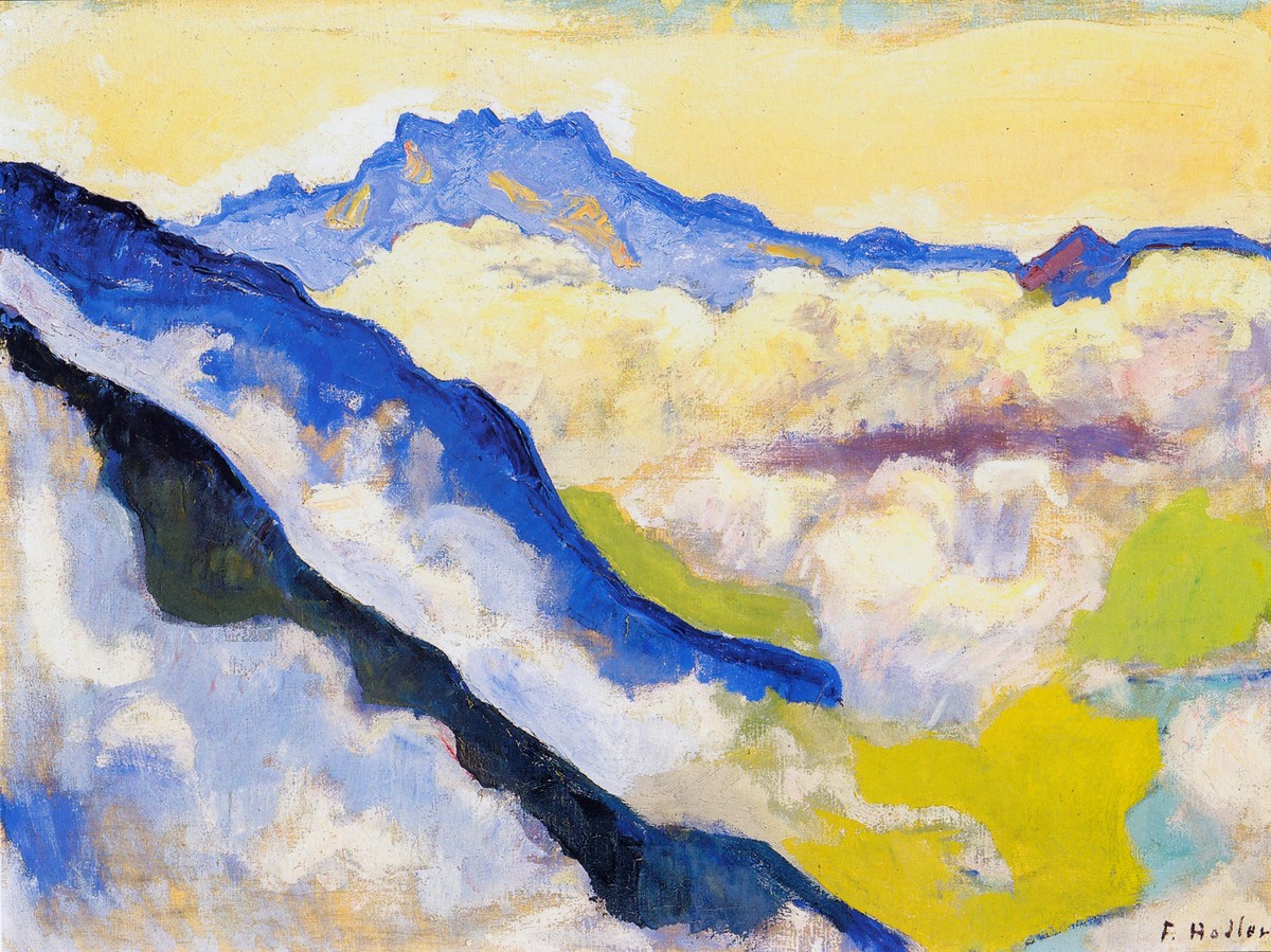 Dents du Midi in Clouds by Ferdinand Hodler