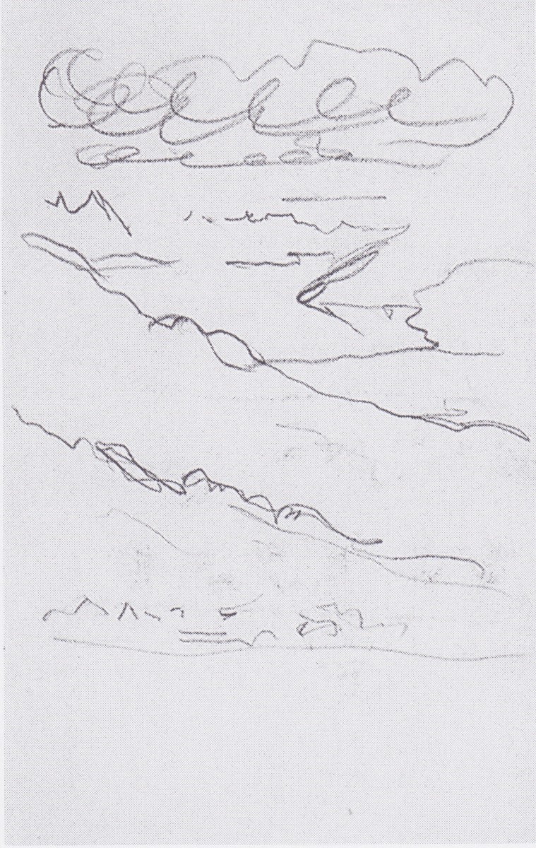 Lake Thun from the path to the plate Schynigen by Ferdinand Hodler