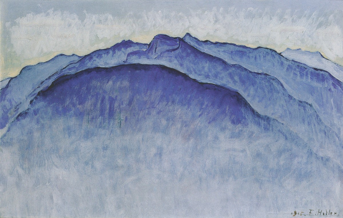 Peaks in the morning by Ferdinand Hodler
