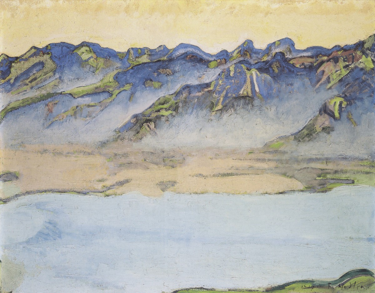 Rising mist over the Savoy Alps by Ferdinand Hodler
