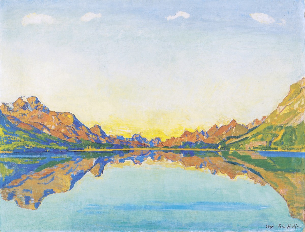 The fall in Silvaplana by Ferdinand Hodler