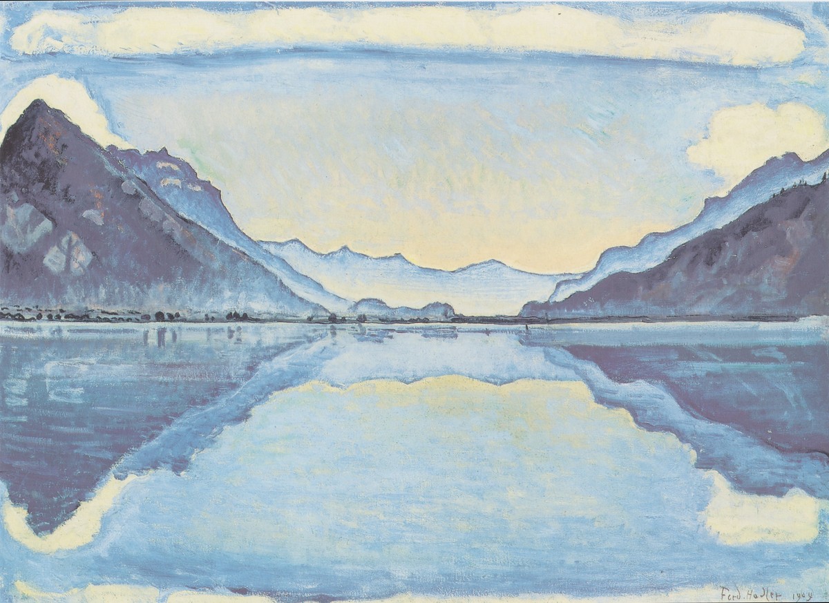 Thun with symmetric mirroring by Ferdinand Hodler