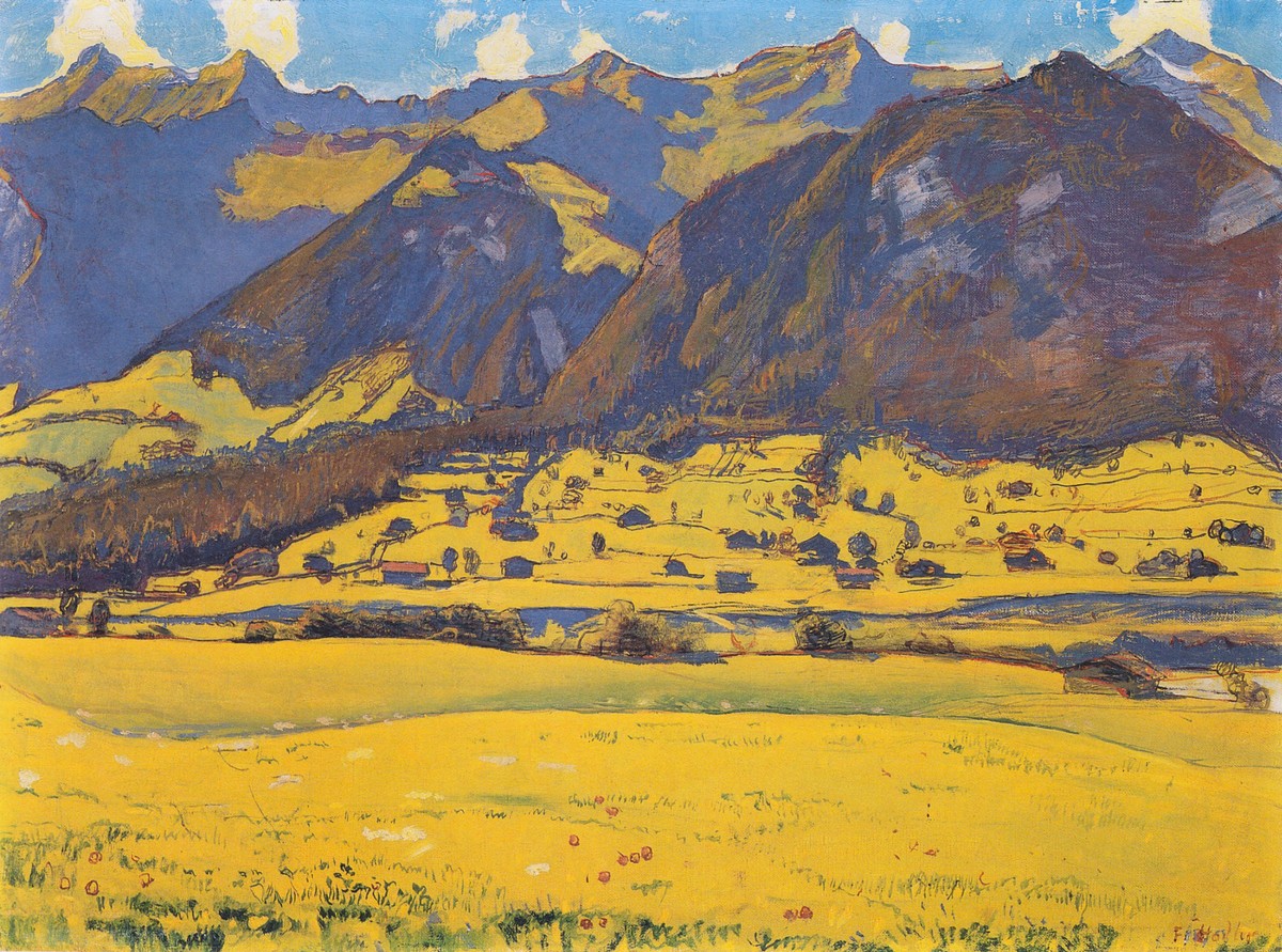 View of the Horn of Fromberg from Reichenbach by Ferdinand Hodler