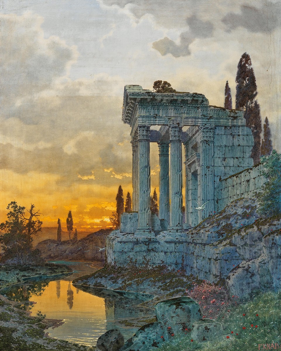 Südliche Ansicht Mit Ruinen by Ferdinand Knab