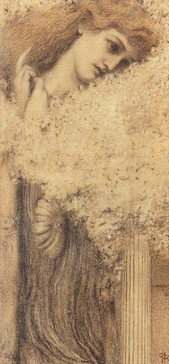 Stéphane Mallarmé’s Poetry (Listening to Flowers) by Fernand Khnopff