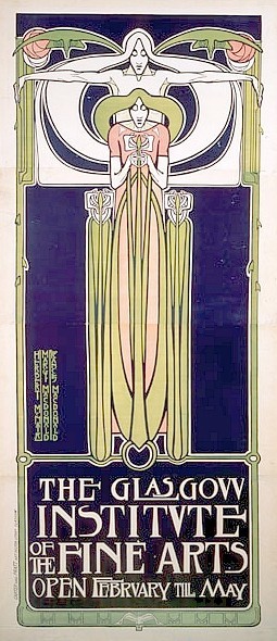 Poster for the Glasgow Institute of the Fine Arts by Frances Macdonald