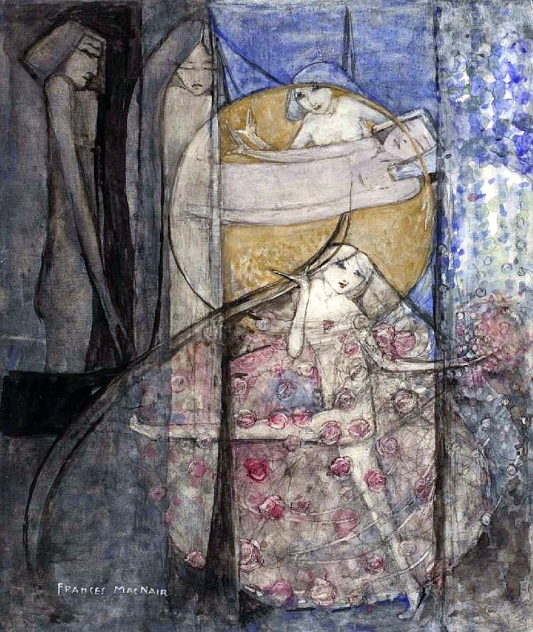 Woman Standing Behind the Sun by Frances Macdonald