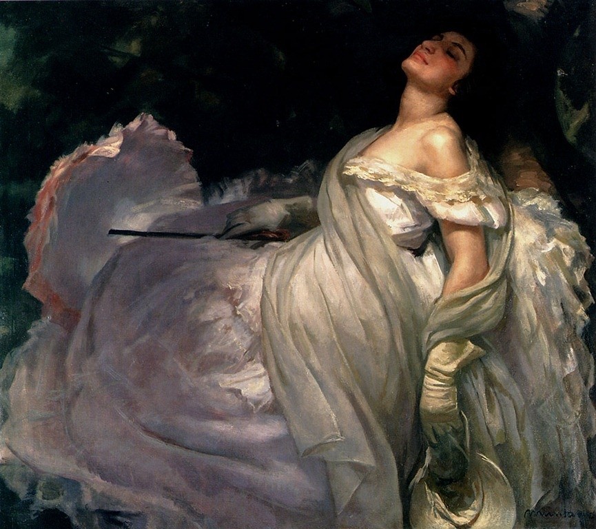 Reclining Lady by Francesc Masriera