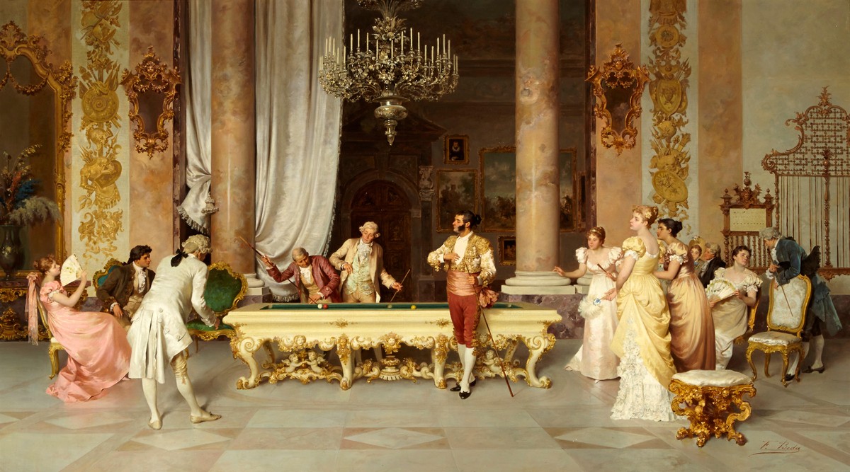 A game of billiards by Francesco Beda