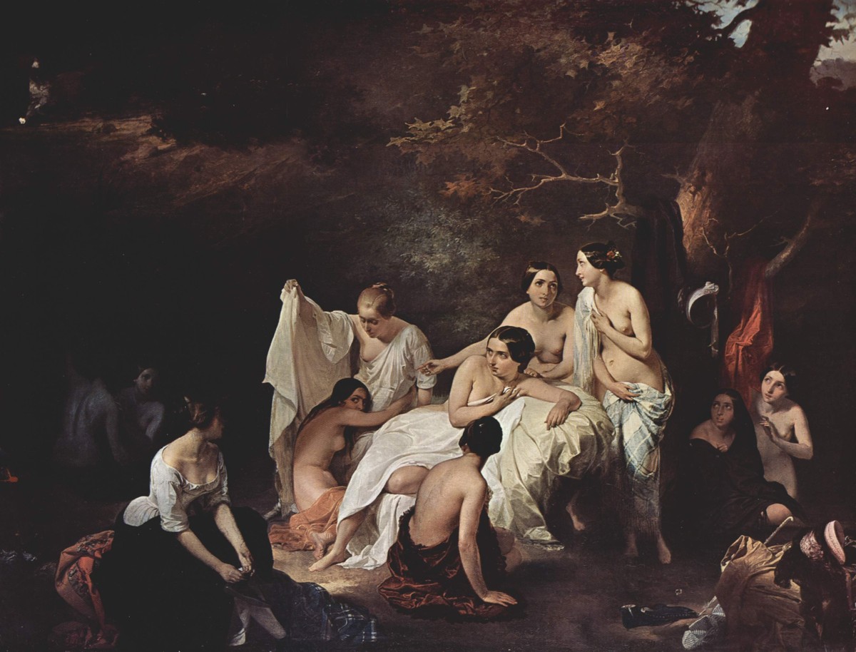 Bathing nymphs by Francesco Hayez