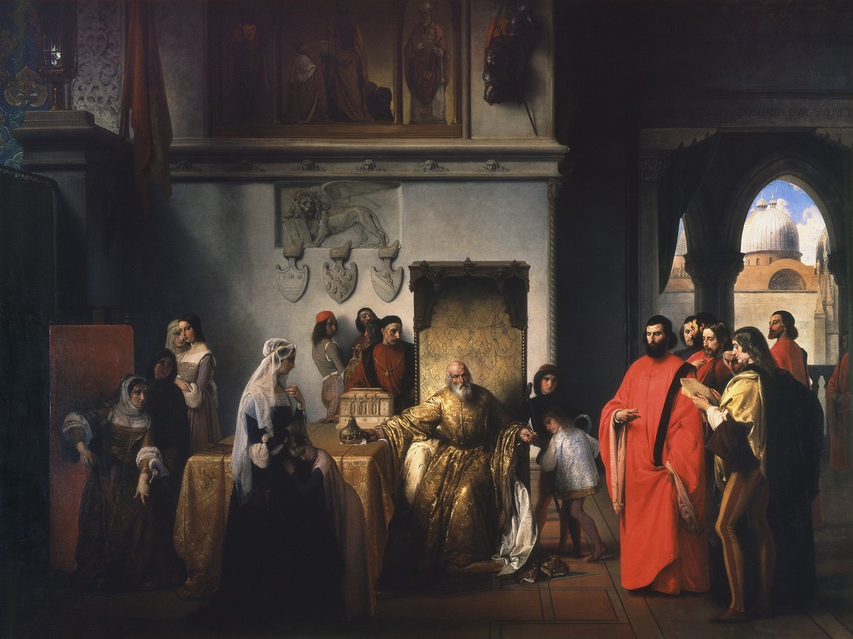 Doge Francesco Foscari’s Removal (The Two Foscari) by Francesco Hayez