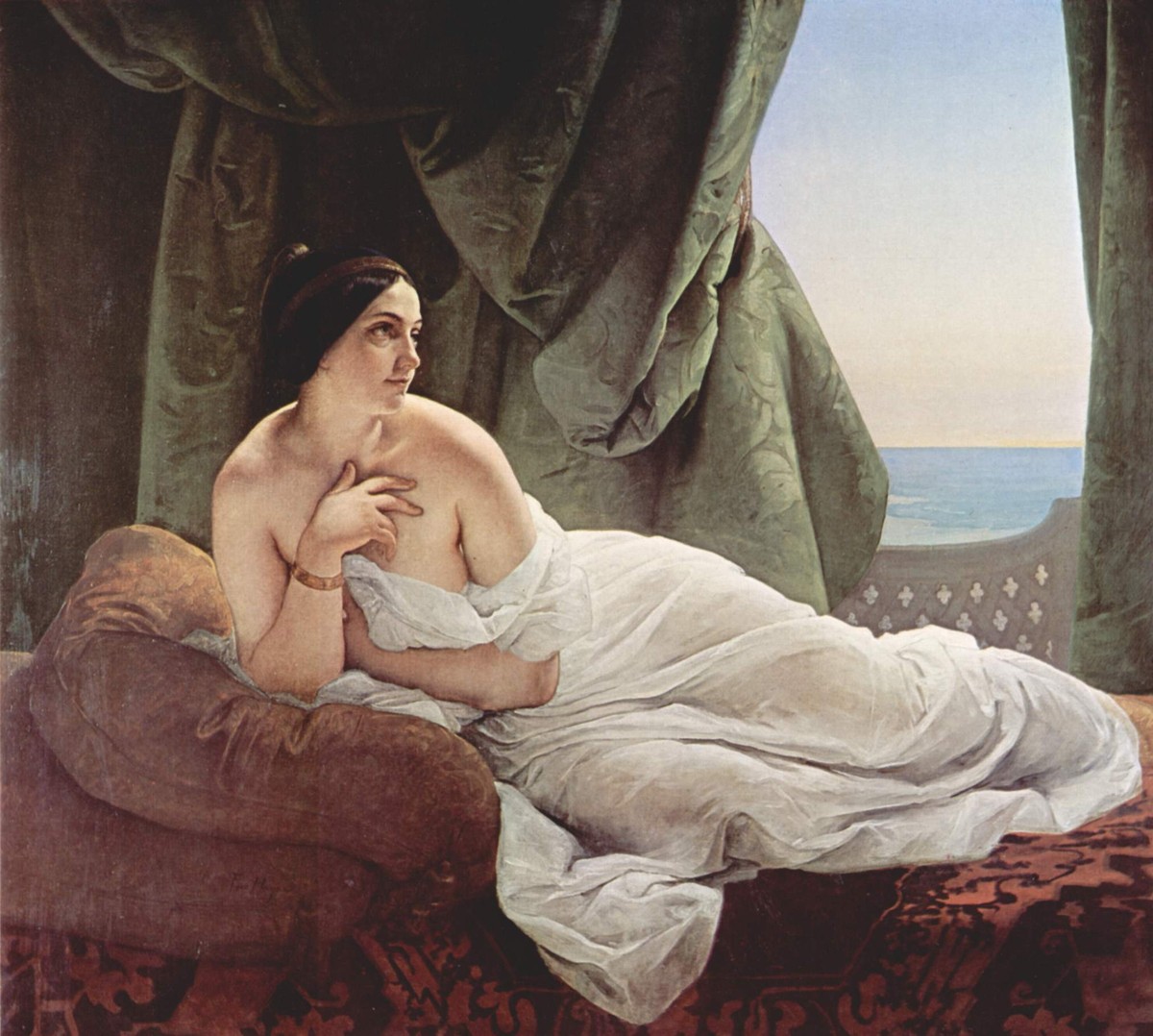 Reclining odalisque by Francesco Hayez
