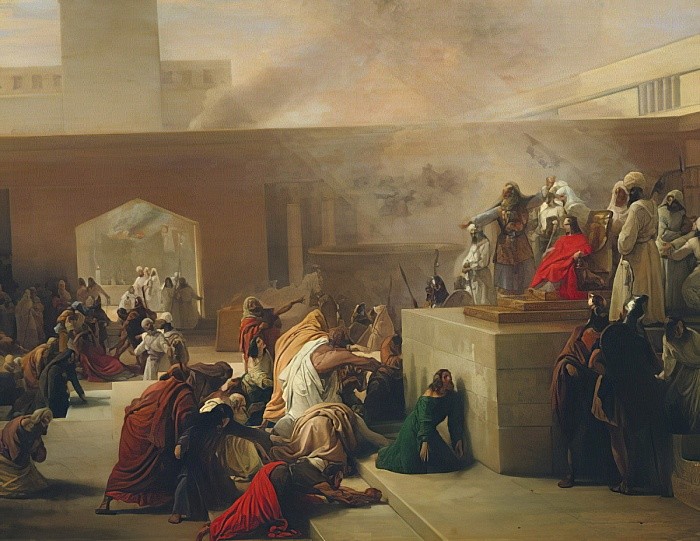 The coronation of Joas by Francesco Hayez
