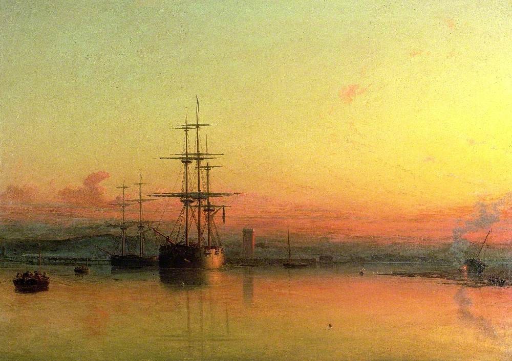 Dead Calm, Sunset at the Bight of Exmouth by Francis Danby