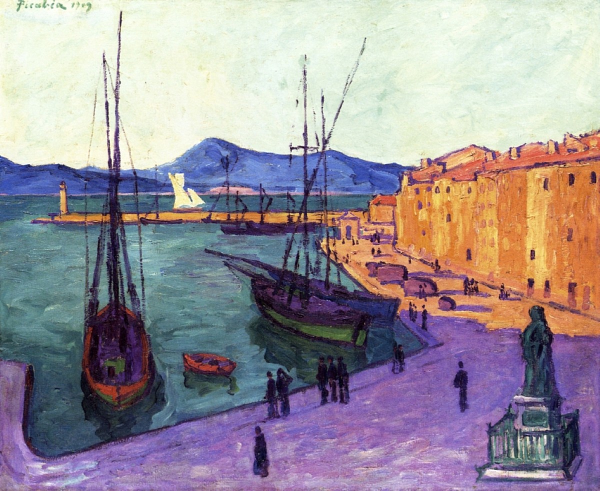 Port of Saint-Tropez, Evening Effect by Francis Picabia