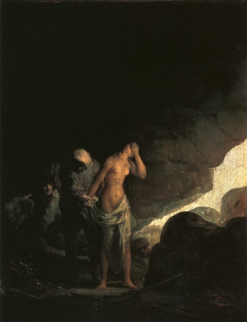 Brigand Stripping a Woman by Francisco Goya