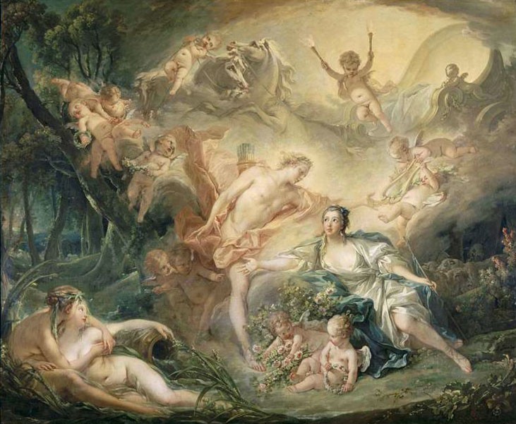 Apollo Revealing his Divinity to the Shepherdess Isse by Francois Boucher