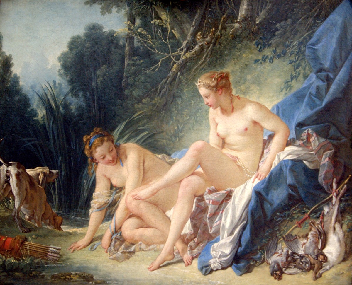 Diana getting out of her bath by Francois Boucher