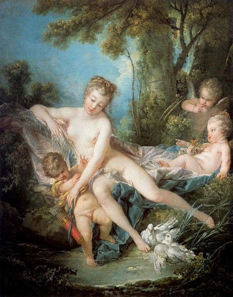 Venus comforts Amor by Francois Boucher