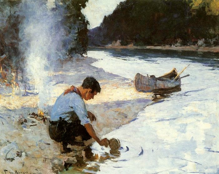 Camp by Frank W. Benson