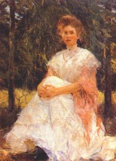 Eleanor in the Pines by Frank W. Benson