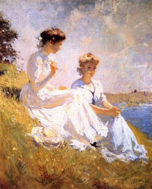 Elizabeth and Anna by Frank W. Benson